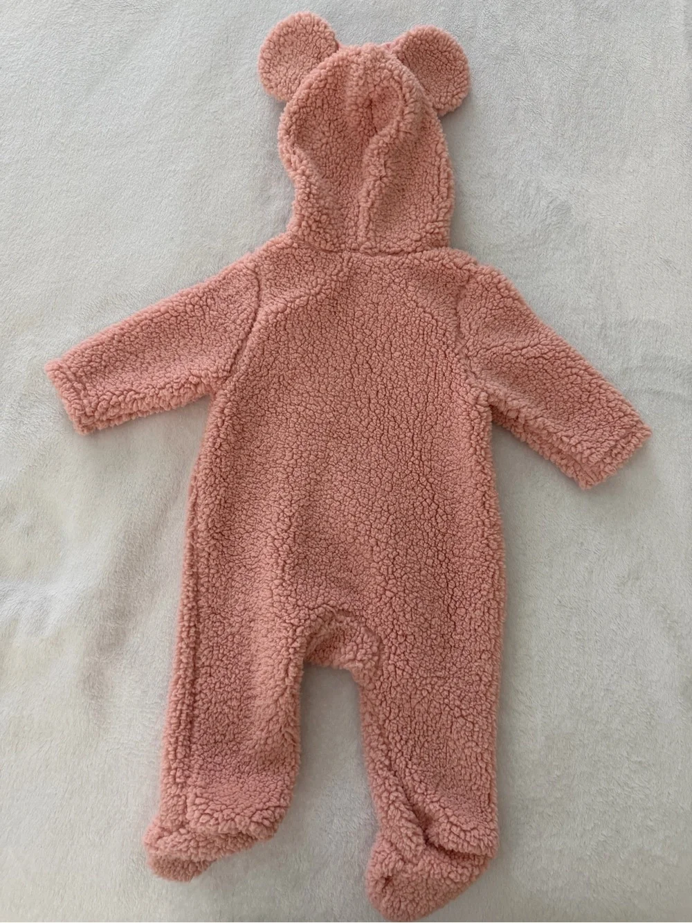 Disney Pink Sherpa Footed Romper with Minnie Accent